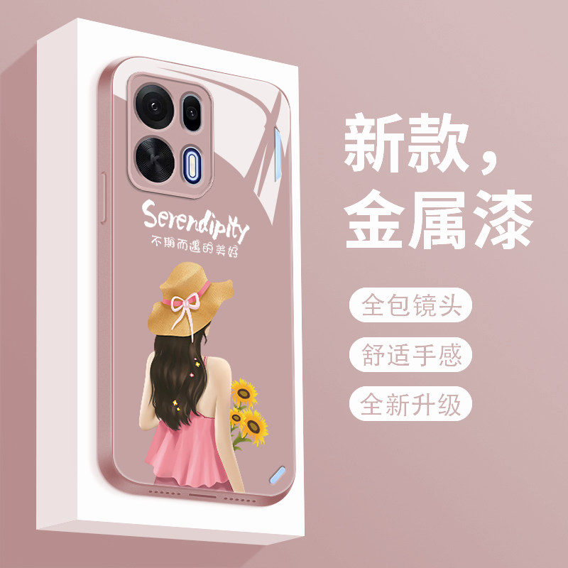 不期而遇适用oppok15pro手机壳新款液态玻璃K15PRO十保护套全包防摔15por+个性创意PMH110轻奢简约女款