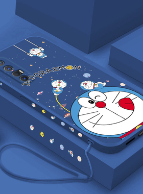 opporeno3手机壳新款reno3pro手机套网红软壳液态硅胶OPPO Reno3元气版reno3女款哆啦A梦PCRM00全包防摔超薄