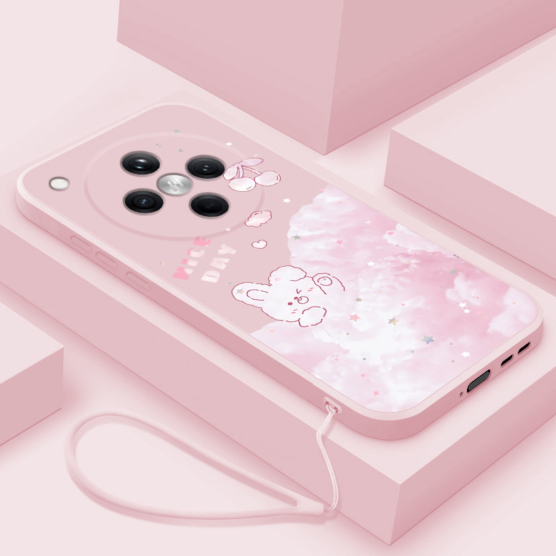 适用oppofindx8手机壳新款findx8pro硅胶保护套超薄可爱云中小兔FINDX8个性创意女款op0pp0镜头全包防摔