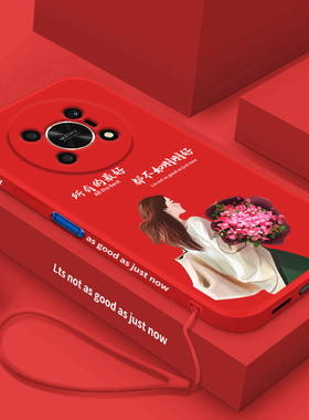 华为荣耀x30手机壳新款荣耀x30手机套网红色软壳HONOR女款高级感ANY-AN00女神款x3o直边液态硅胶全包防摔超薄