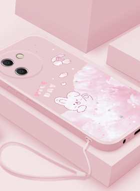 适用vivoy200i手机壳新款VIVOY200i硅胶保护套超薄可爱云中小兔v1v0y2ooi个性创意女款V2354A镜头全包防摔