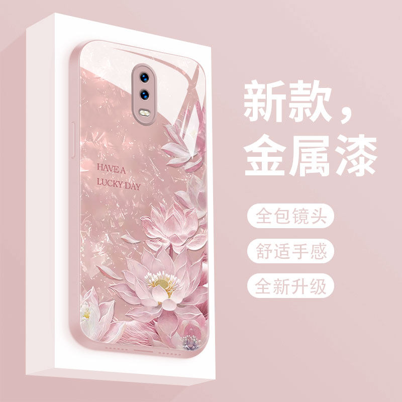新款适用oppor17手机壳网红莲花r15液态玻璃保护套R15梦境版全包摄像头0pp0超薄散热女款R17高级防摔硬壳