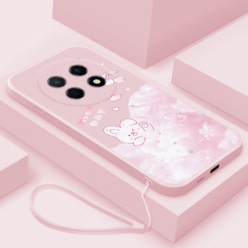 适用华为畅享90promax手机壳液态新款云中小兔畅想90plus硅胶保护套九十超薄可爱女款CX90P全包防摔软外壳