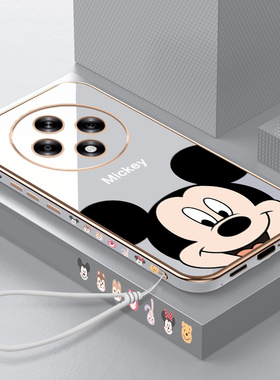 适用oppoa3iplus手机壳卡通新款米奇A3iPlus直边电镀软硅胶0pp0a3iplus保护套可爱男女款PKA110全包防摔外壳