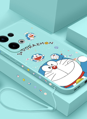 适用opporeno13手机壳新款哆啦A梦Reno13Pro液态硅胶保护套卡通男女款0pp0镜头全包防摔Ren013Pr0潮牌创意