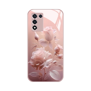 雾色玫瑰oppok9s手机壳新款oppok9pro玻璃oppok9网红高级感k9全包防摔k9s硅胶5G创意por男女款0PP0手机套