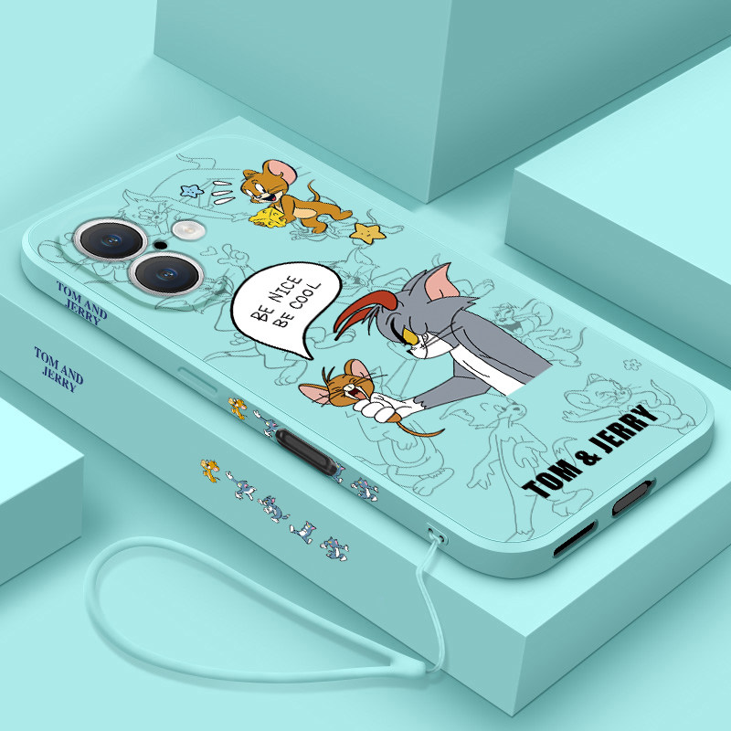 适用苹果17promax手机壳卡通猫和老鼠iPhone17Air硅胶保护套17PRO全包防摔软壳苹果17E液态个性创意男女款