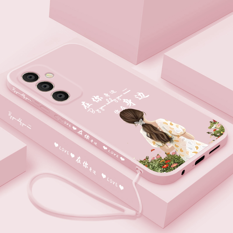 适用三星a55手机壳新款液态硅胶在你身边galaxyA55保护套潮牌简约女款SM-A5560全包防摔Samsung个性创意