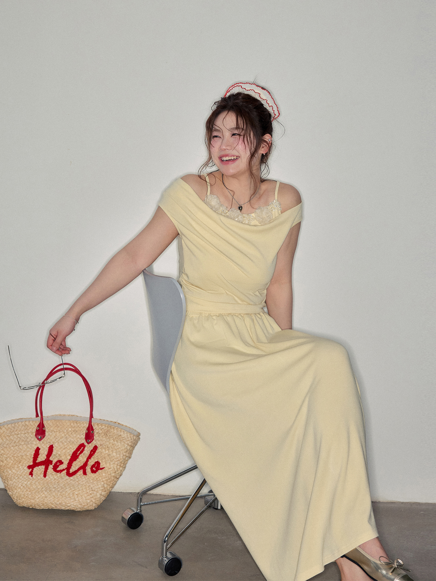 Summer New arrival Plus size Women's Fashion for Plus Size Girls Slimming Off-Shoulder Top Casual A-Line Skirt Suit