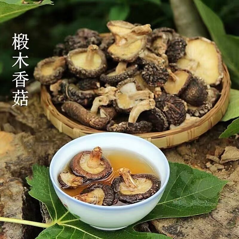 福建特产野生椴木香菇新货木头菇建瓯小吃刘叔山珍干货食用菌500g