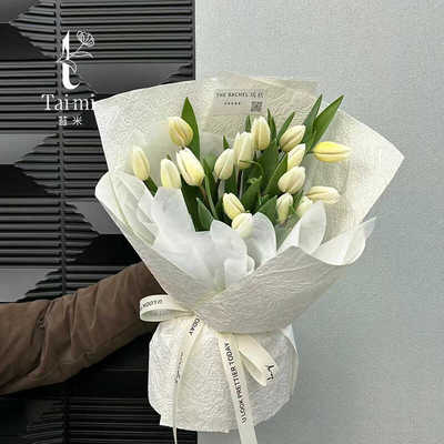 手工石纹肌理纸花束包装纸