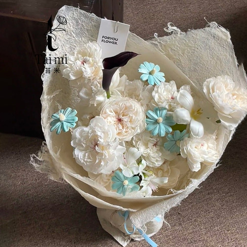 苔米麻丝纤维纸鲜花束包装纸