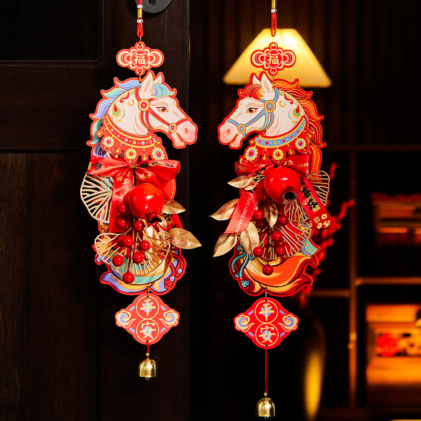 新年装饰品挂件2026贺年马年氛围布置过年背景墙挂饰场景春节礼物,商业/办公家具,商用门牌/牌匾,淘宝优惠券,粉丝福利购,淘宝优惠卷