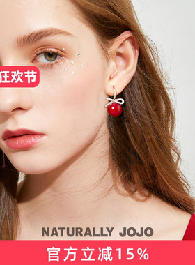 蝴蝶结珍珠耳环女气质秋冬耳钉