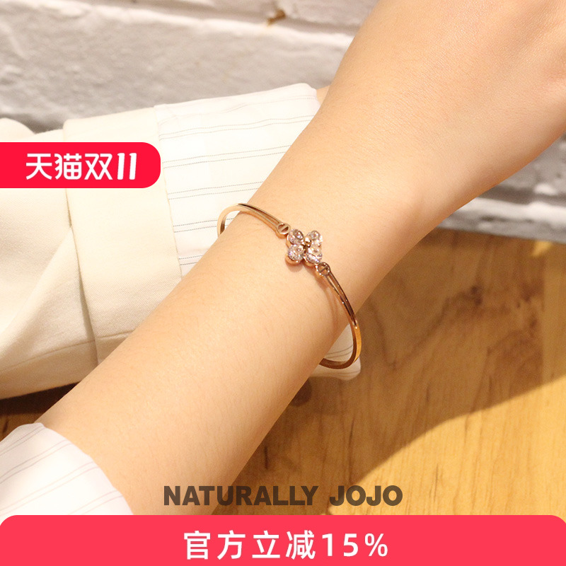 幸运四叶草手镯钛钢材质