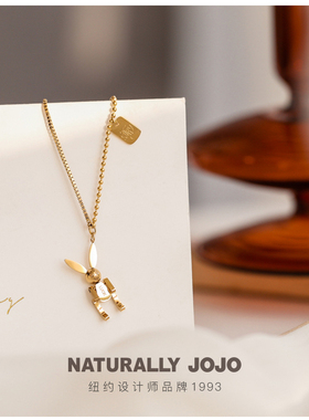 可爱小兔子小众设计感轻奢项链女