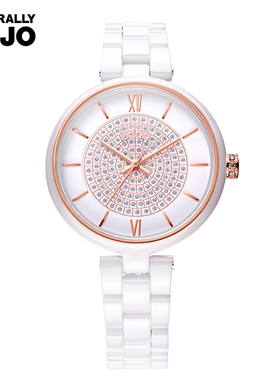 JOJO手表女陶瓷表白色镶钻时尚潮流石英腕表防水正品女表女士手表
