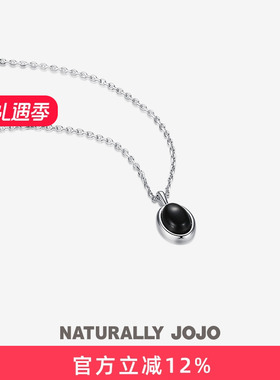 S925纯银黑色玛瑙项链女生时尚小众设计高级感锁骨链2025新款爆款