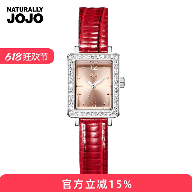 JOJO正品真皮皮带手表女表欧美潮流时尚学生防水石英表女士腕表