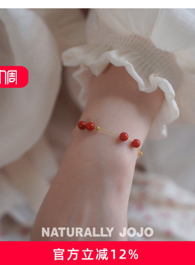 S925纯银南红玛瑙手链女
