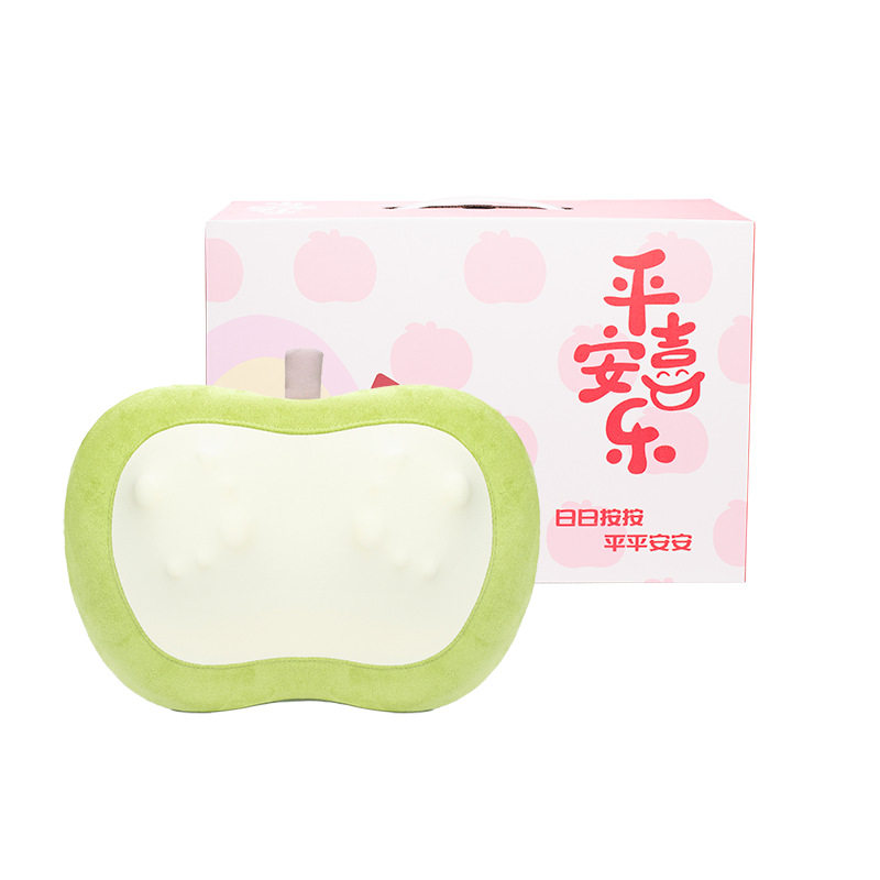 红苹果按摩枕头3档力度调节热敷厂家直发