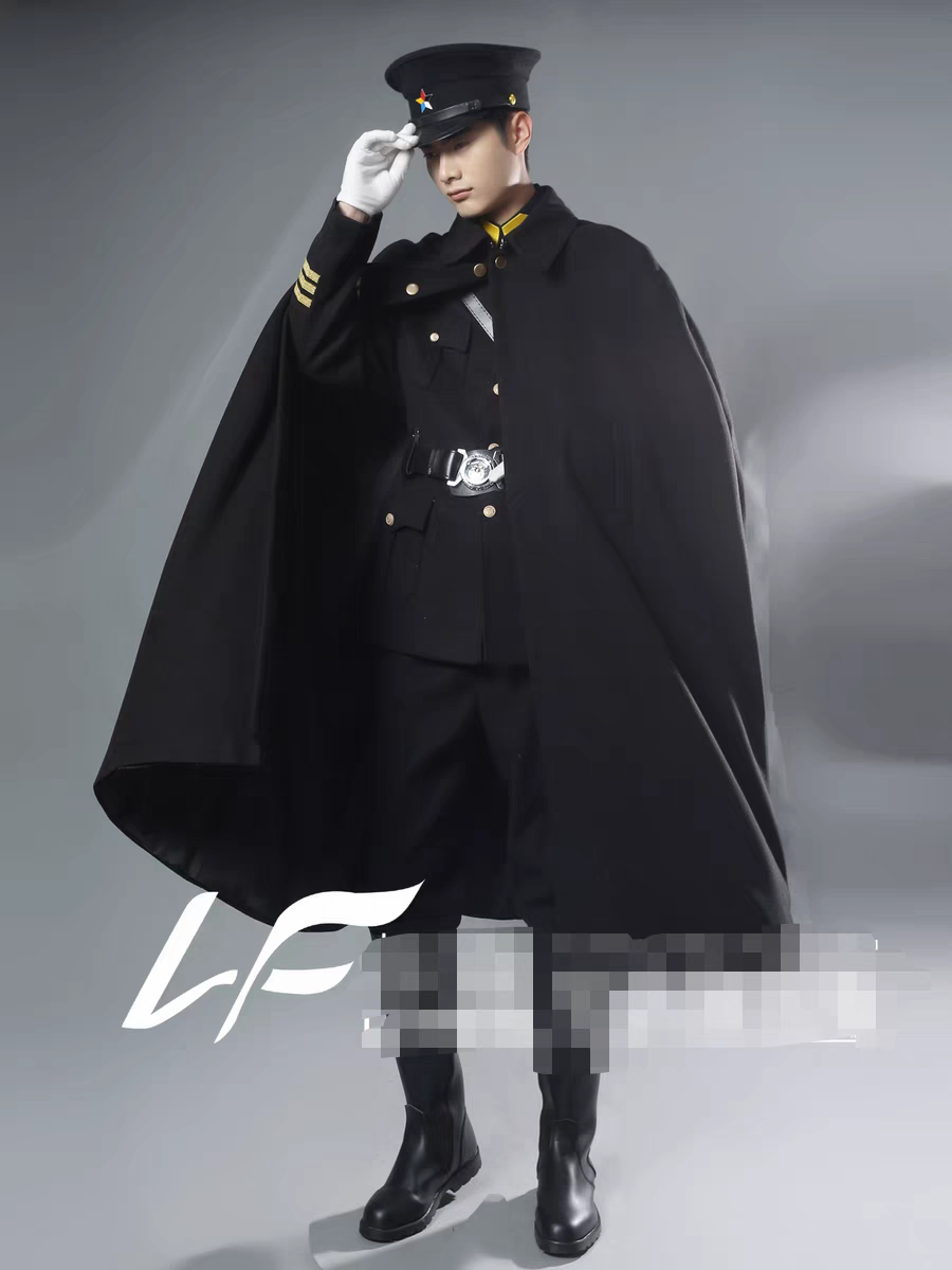民国军阀男士披风毛呢全套宽松剧本推理演出写真影楼包邮2025新款