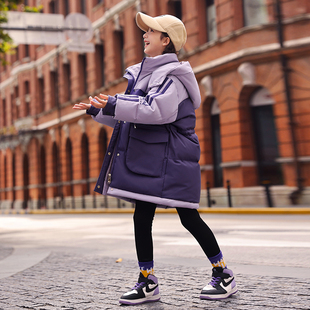 正品巴拉品女童羽绒服中长款女孩洋气大童白鸭绒儿童加厚冬装外套