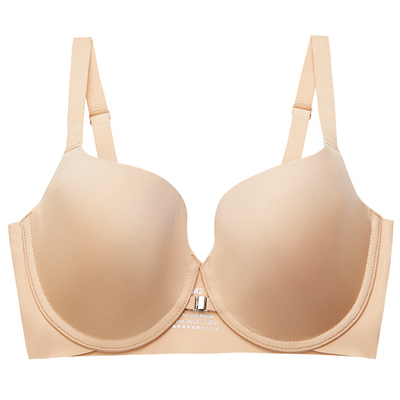 前扣文胸美背聚拢软钢圈夏季薄款无痕女内衣大胸显小收副乳防下垂