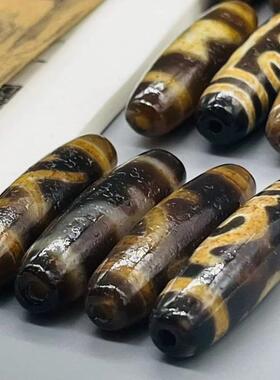 保真西藏天然玛瑙老天珠项坠吊坠