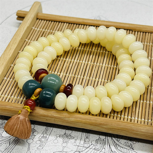 保真天然白玉菩提根项链手串女手链莲花莲蓬菩提算盘珠男款手盘玩