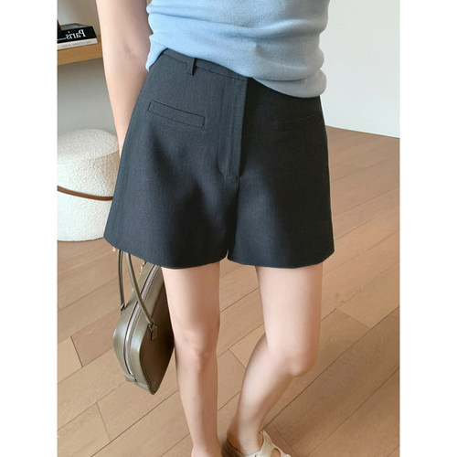 版型好高腰黑色质感西装短裤女2026夏薄款显瘦休闲A字阔腿裤子