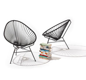 塑料藤椅ACAPULCO PEANUT CHAIR休闲椅花园书房阳台咖啡厅休闲椅