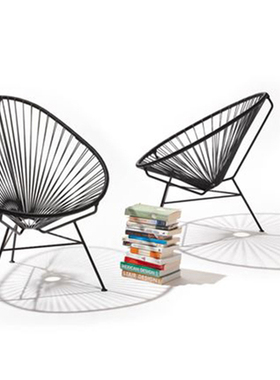 塑料藤椅ACAPULCO PEANUT CHAIR休闲椅花园书房阳台咖啡厅休闲椅