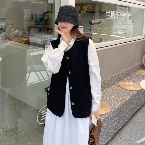 Real price real price autumn temperament goddess style clothes college style vest two-piece suit slim dress female