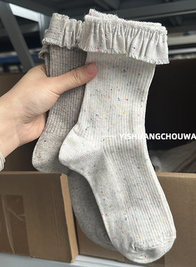 春夏常规中筒新款日系袜子点子纱