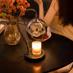 香薰融蜡灯欧美家用高级感氛围灯爆款烟灰玻璃香薰灯小众香薰灯