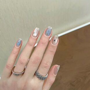 手工定制成品穿戴甲手工简约高级感显白光疗可拆假指甲贴孕妇新娘