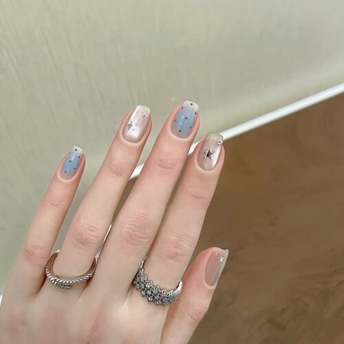 手工定制成品穿戴甲手工简约高级感显白光疗可拆假指甲贴孕妇新娘