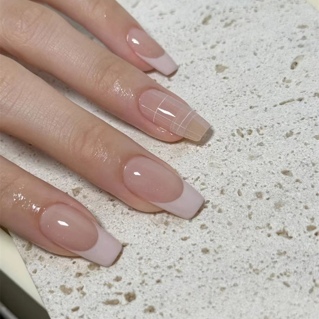 405手工定制穿戴甲美甲贴片成品法式奶白简约孕妇新娘拆卸假指甲,彩妆/香水/美妆工具,美甲工具,淘宝优惠券,粉丝福利购,淘宝优惠卷