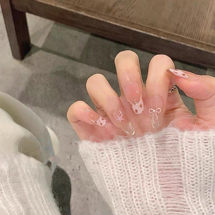 手工定制成品假指甲光疗穿戴甲甜心豹纹千金美甲孕妇新娘显白