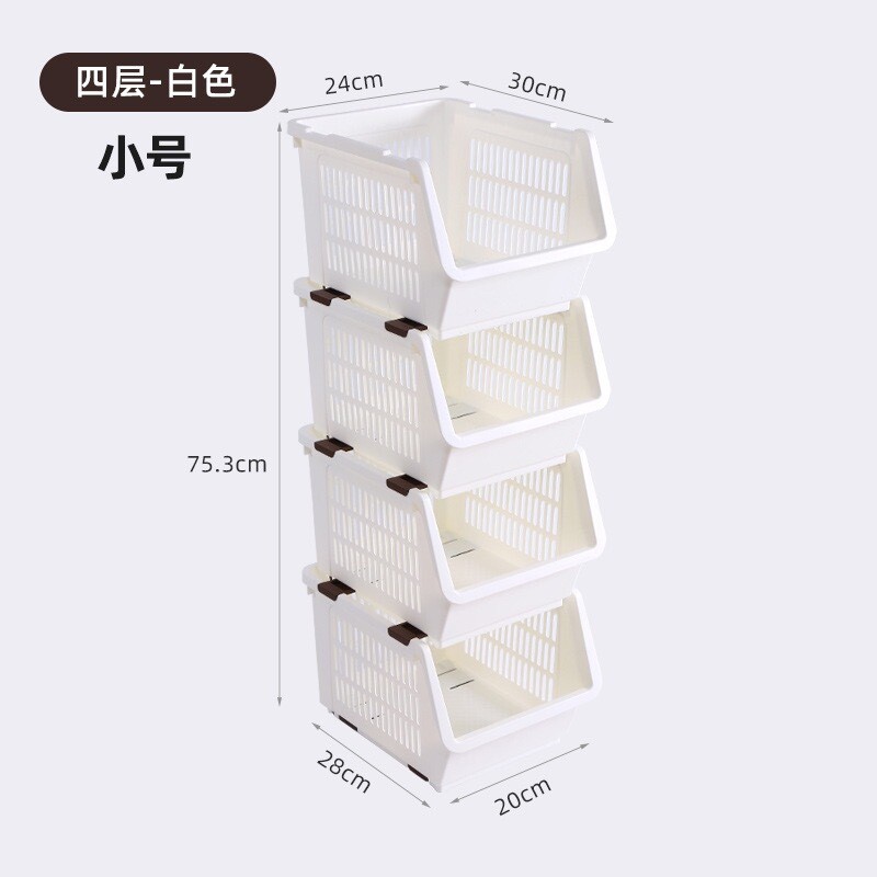 塑料多层置物架置地式厨房蔬果收纳架叠加多功能玩具杂物菜篮架子