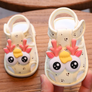 婴儿学步鞋宝宝夏季凉鞋2023新款女1岁男宝一岁软底透气包头鞋子3