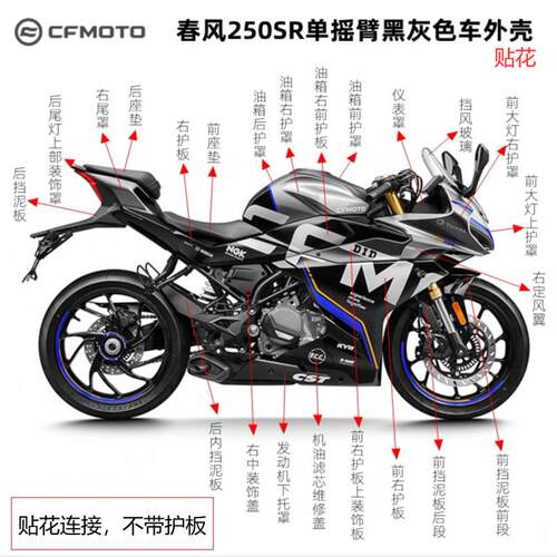 cfmoto春风原厂配件250SR贴花