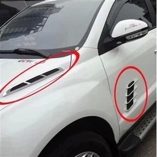 汽車鯊魚腮仿真出風口側風口引擎蓋裝飾進風口假風口車貼改裝用品