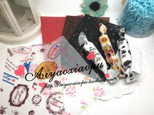 爱瑶包装｜ 12.5*9cm糖纸 牛扎糖纸油纸 糖纸 约100枚入糖盒配件