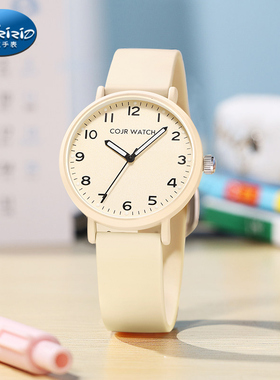 考试专用手表女款初高中学生只看时间高颜值女生静音机械表石英表