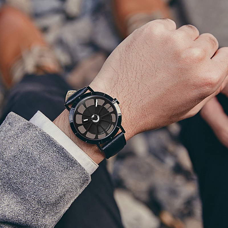 正品镂空黑科技时来运转手表男学生网红抖音同款新概念非机械防水