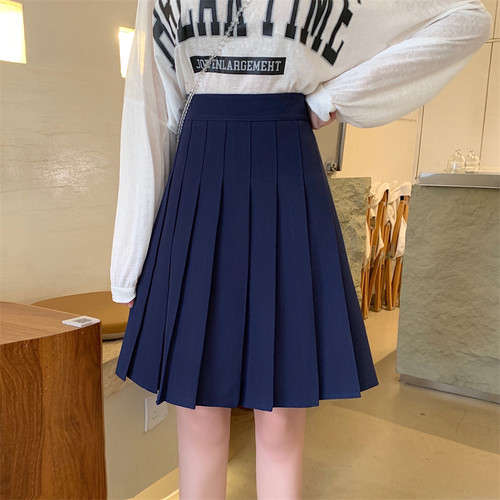 JK制服百褶裙女防走光中裙高级感