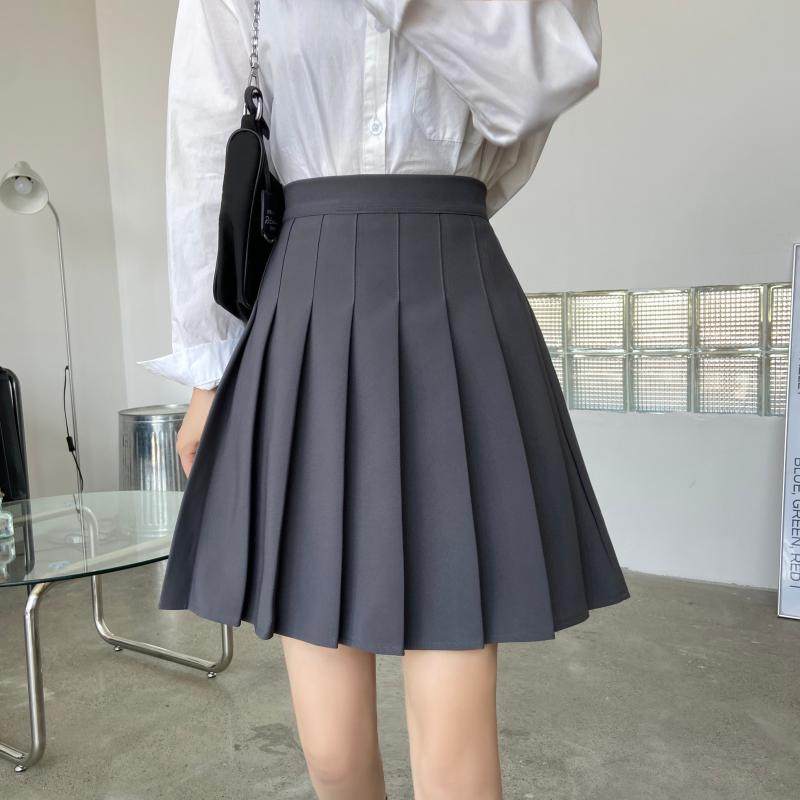 大码灰色胖mma字百搭风半身裙