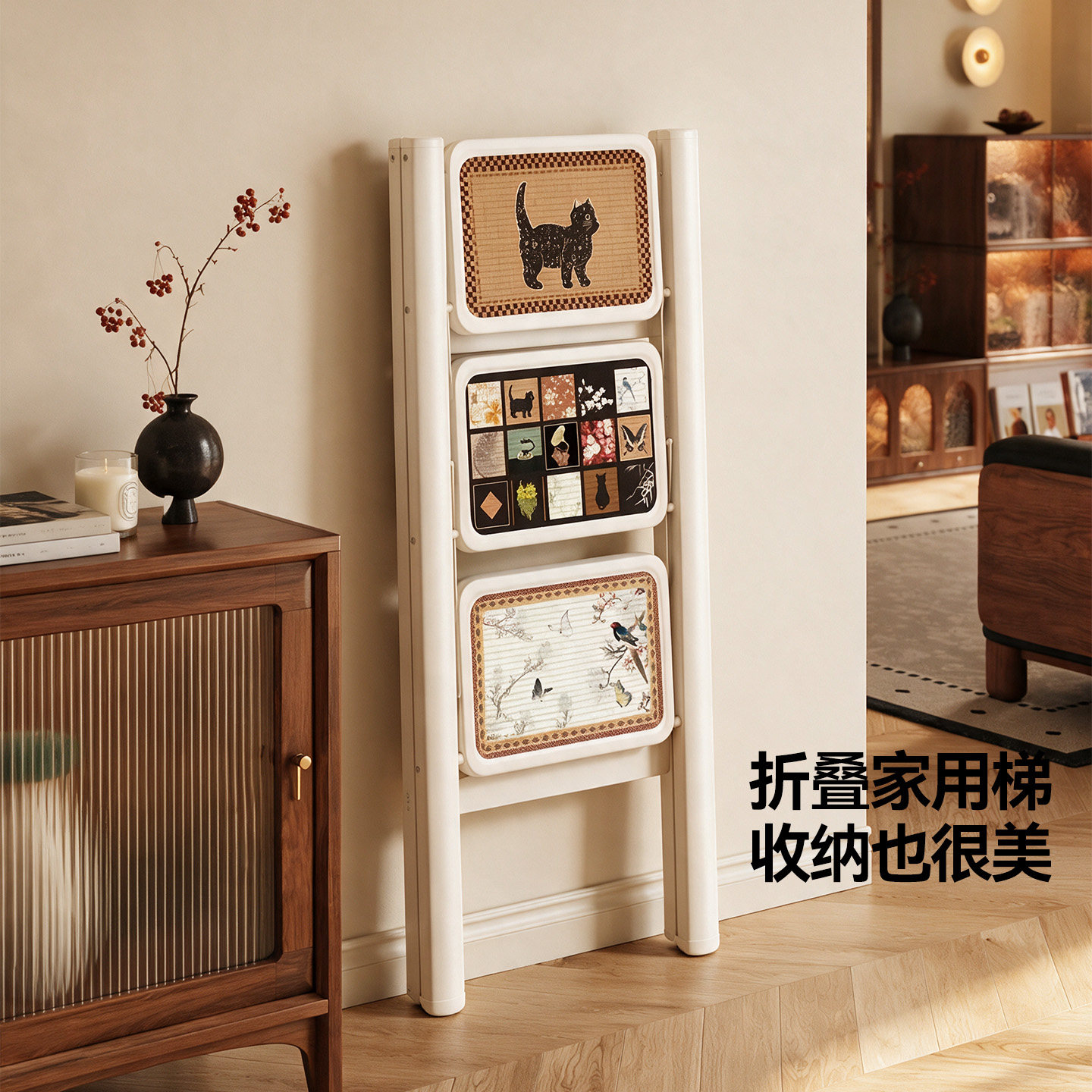 德国名至折叠家用梯加粗加厚多功能小型便携式登高家庭款室内专用